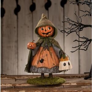 Bethany Lowe Smiling Susie Pumpkin 10.25" Figure TD5134 Halloween Decor NEW
